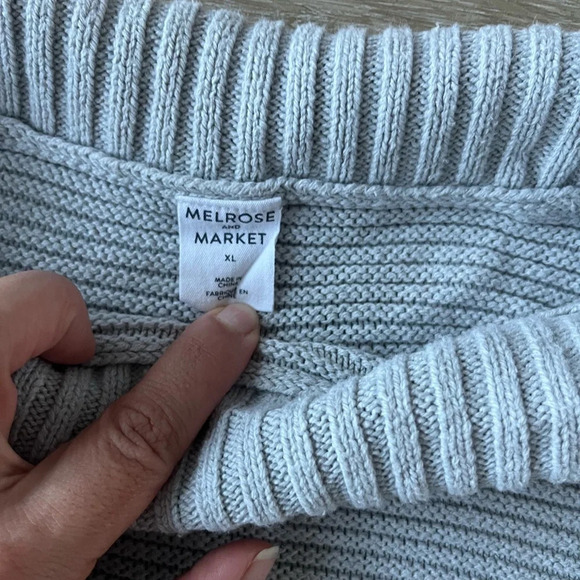 Melrose and Market Cotton Mock Neck Knit Sweater SZ XL - Picture 2 of 7